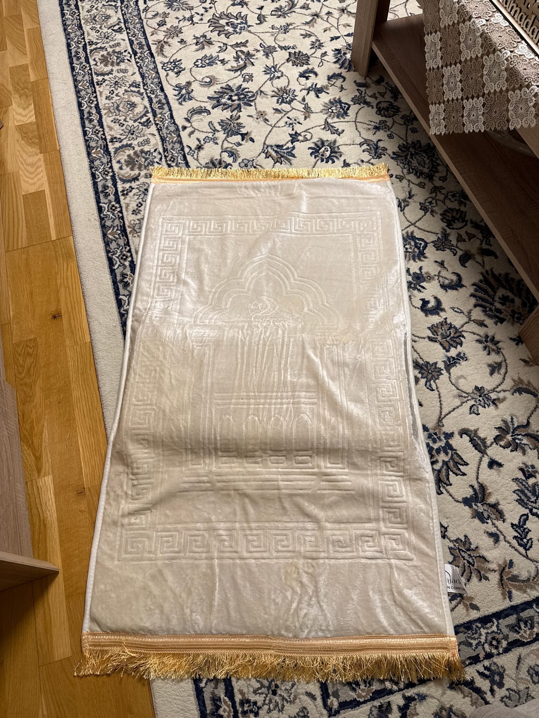 Customer photo review of Medical Prayer Mat With Memory Foam Pillow