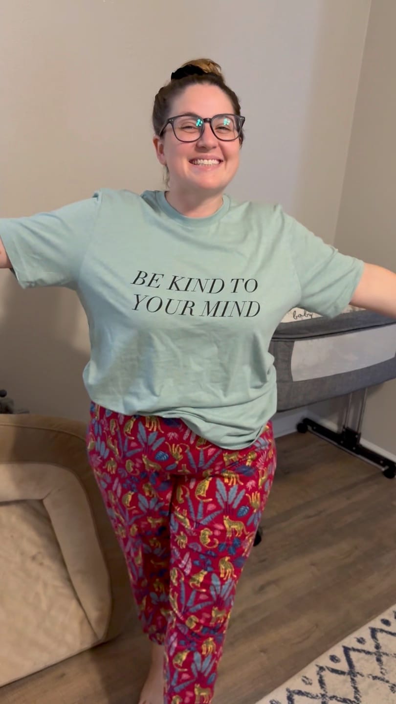 Customer photo review of Be Kind To Your Mind T-Shirt