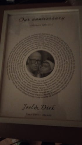 Customer photo review of Poster - Unser Song mit Foto-Upload - personalisierbar