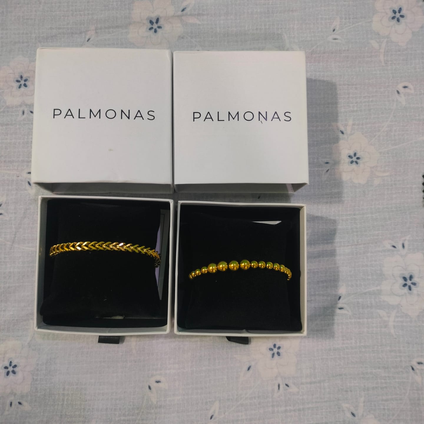 Customer photo review of Gold Beaded Bracelet