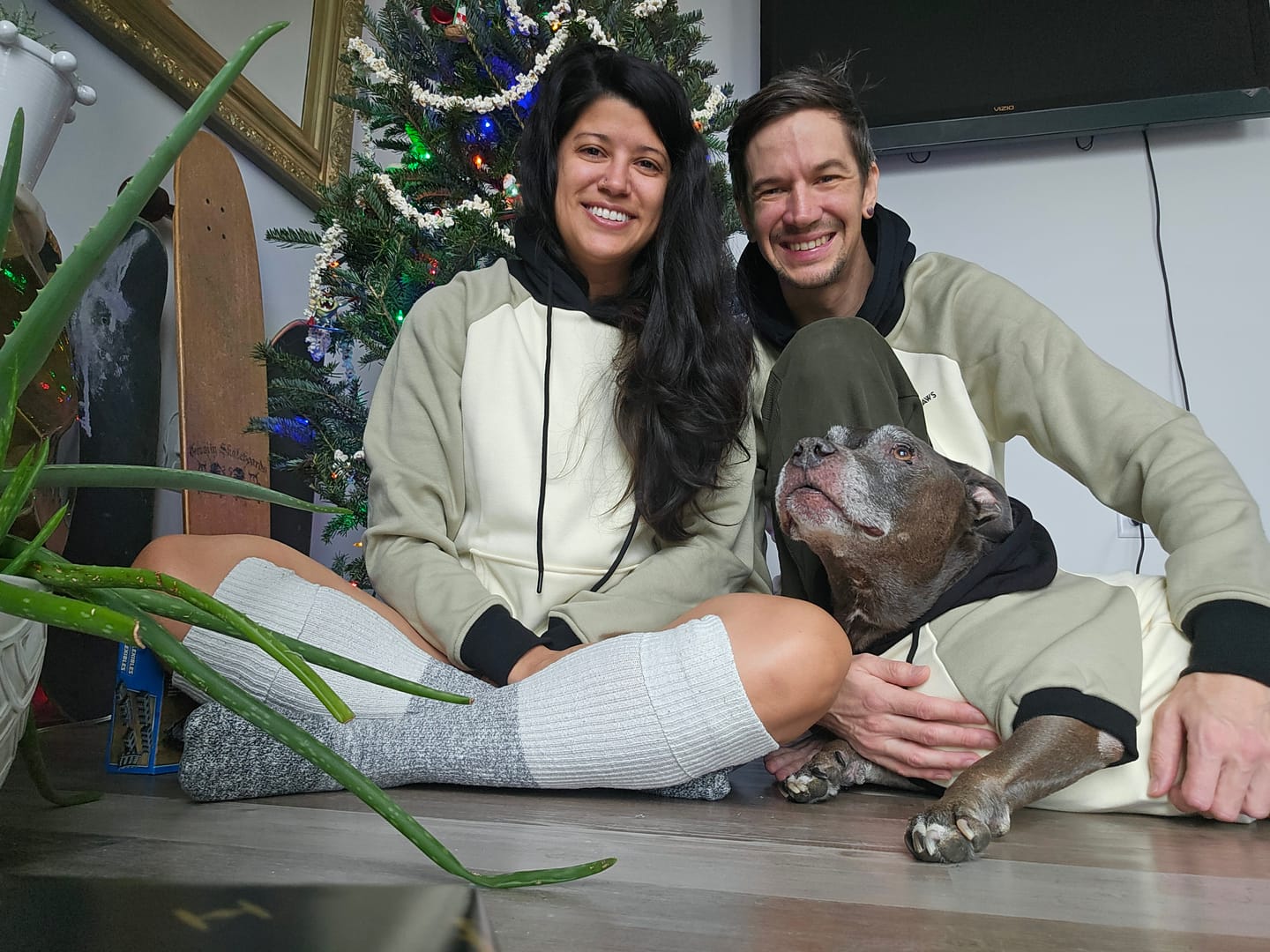 Customer photo review of Olive Cream Human Hoodie