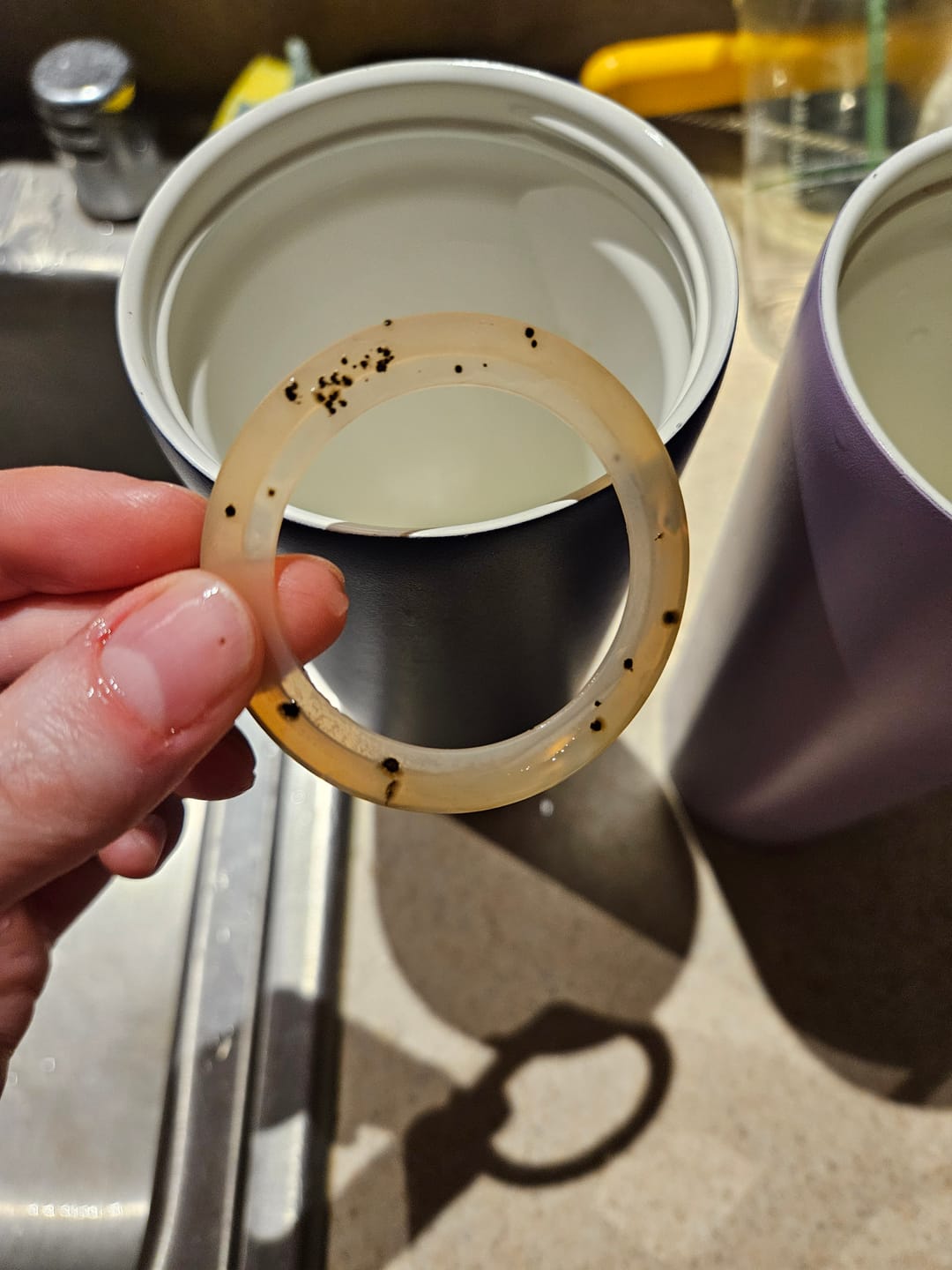 Customer photo review of bru Ceramic Travel Mug