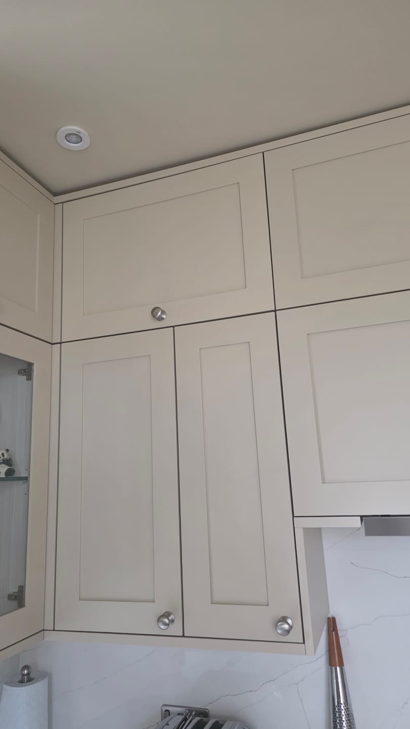 Customer photo review of Hampton Brushed Satin Nickel Cupboard Handles
