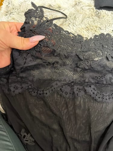 Customer photo review of Solid Color Lace Sexy Nightgown