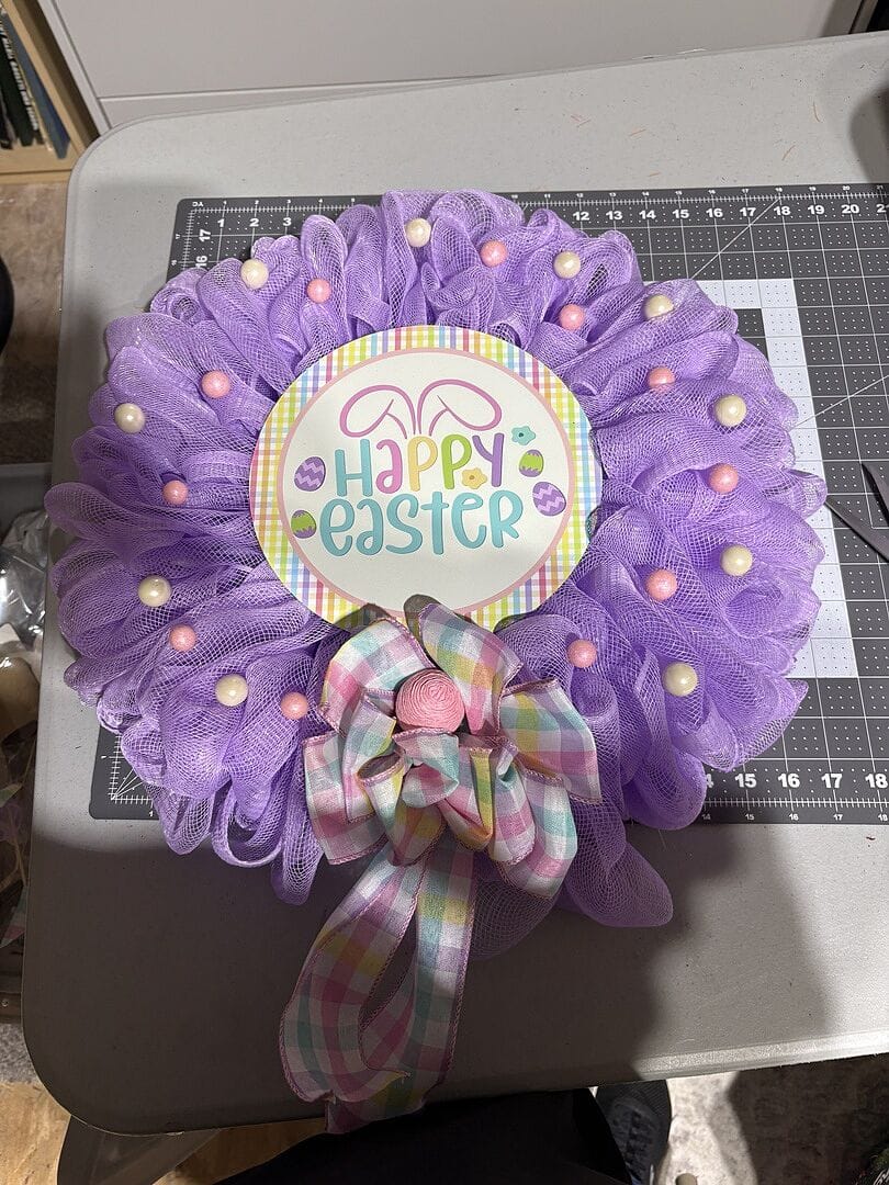 Customer photo review of Pre-Order Now & Ship On February 27th - Lavender - Deco Mesh Solid Color - ( 21 Inch x 10 Yards )
