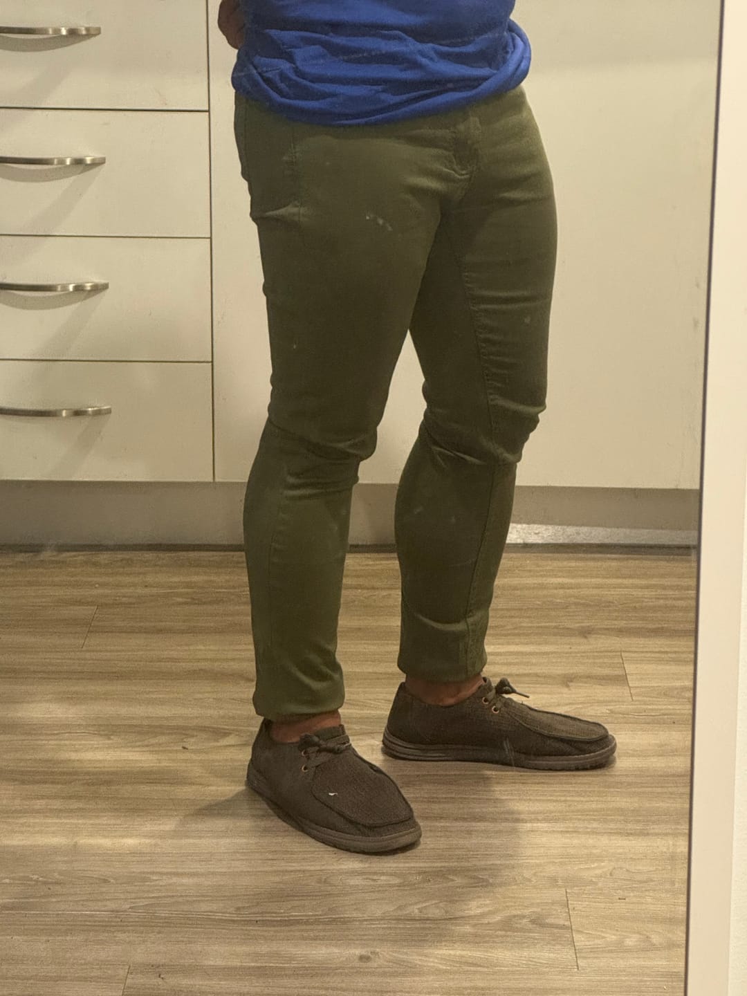 Customer photo review of Ultra Stretch Chino Pants - Slim Fit - Olive
