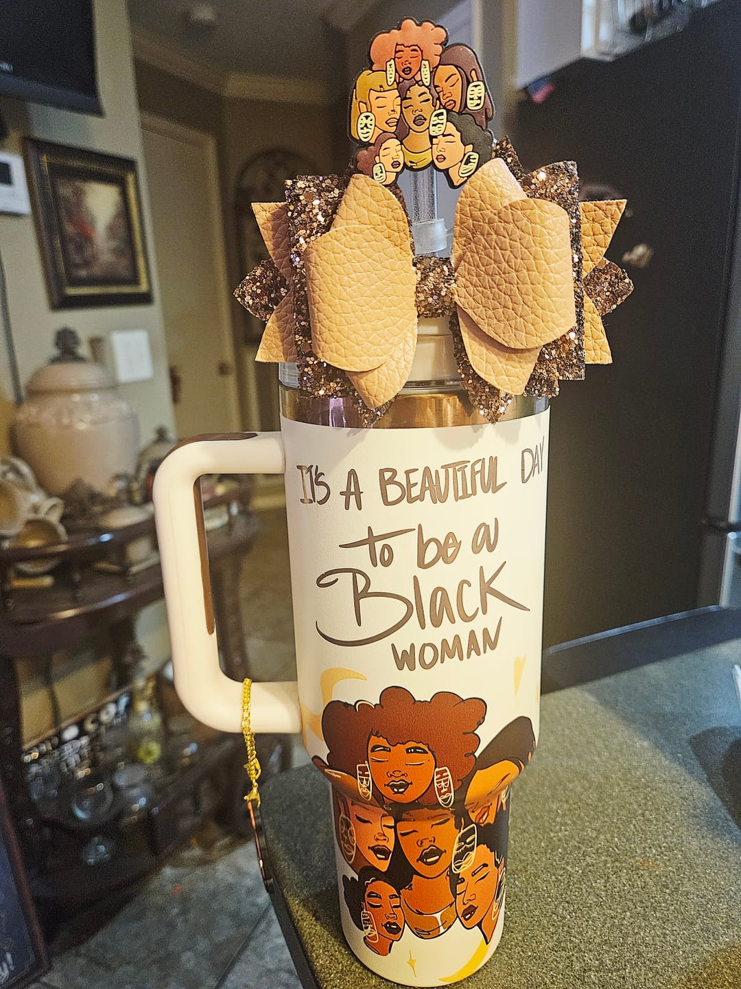 Customer photo review of Limited Edition "Crème Brûlée" Insulated Tumbler – Pinklomein x Cecilia's House Collab
