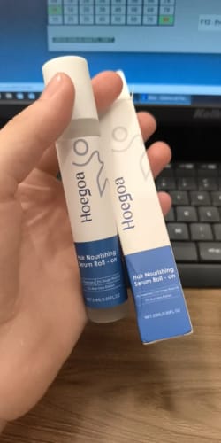 Customer photo review of Thriven Hair Growth Roll-On