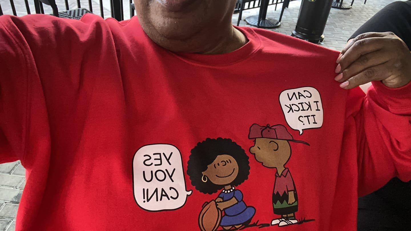 Customer photo review of Can I Kick It? Sweatshirt