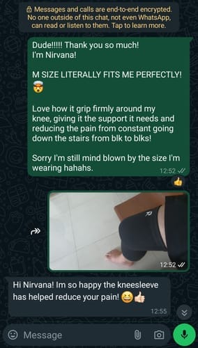 Customer photo review of Recovry™ V2 Kneesleeve