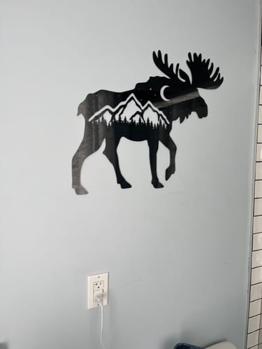 Customer photo review of Moose - Metal Wall Art