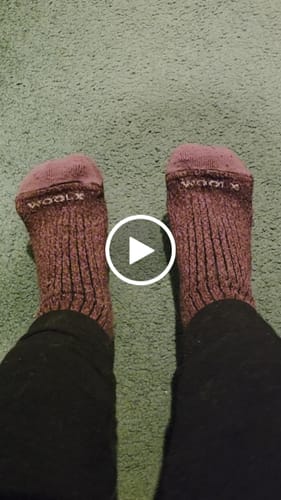 Customer video review of Womens Cozy Mini Crew Sock - Grape Harvest