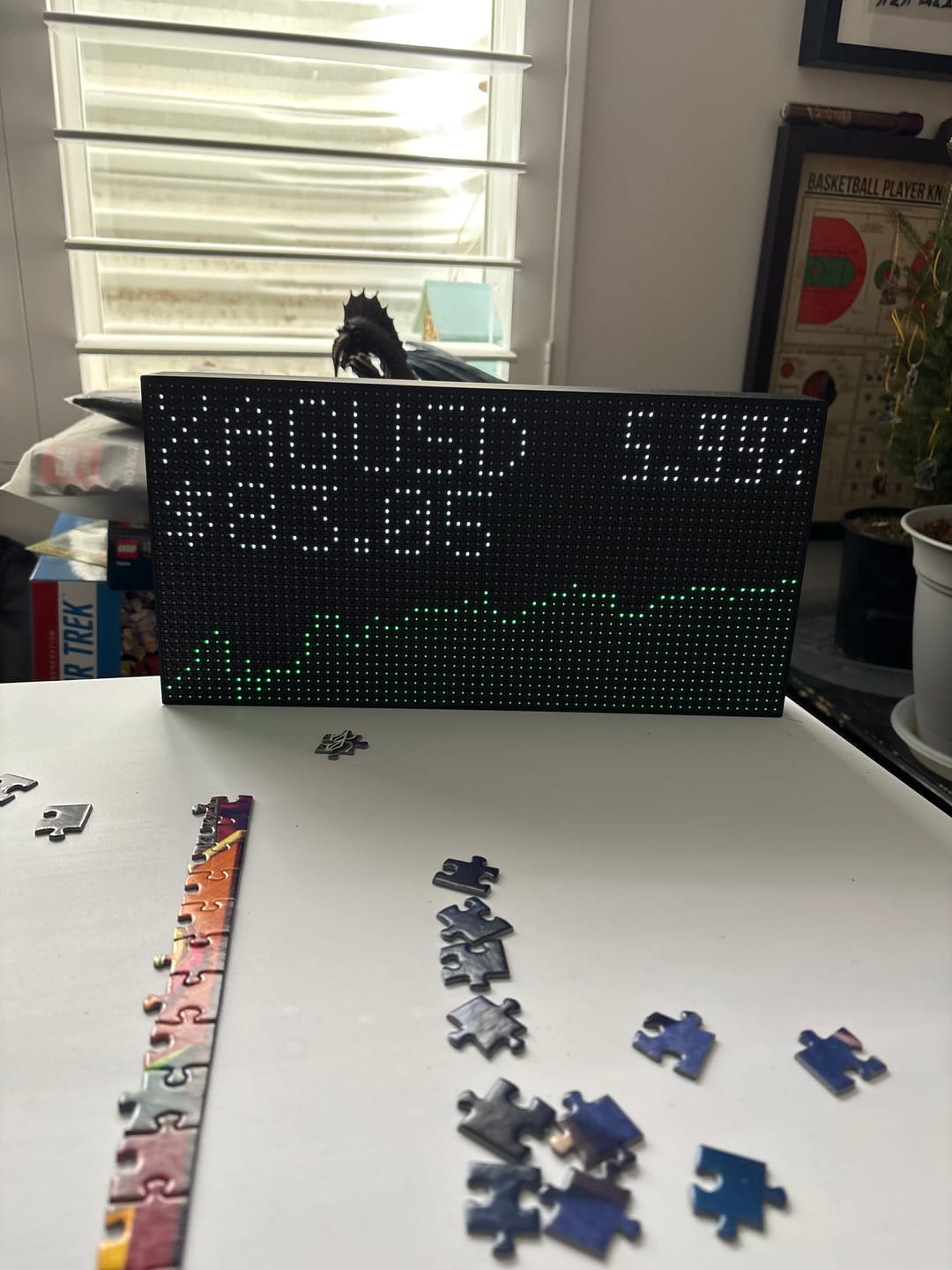 Customer photo review of Ticker Box Display