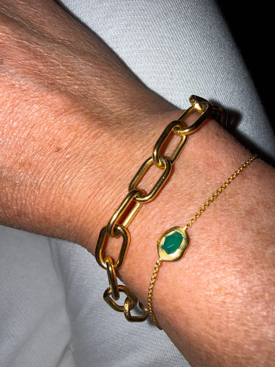 Customer photo review of Tulum Chunky Paperclip Bracelet