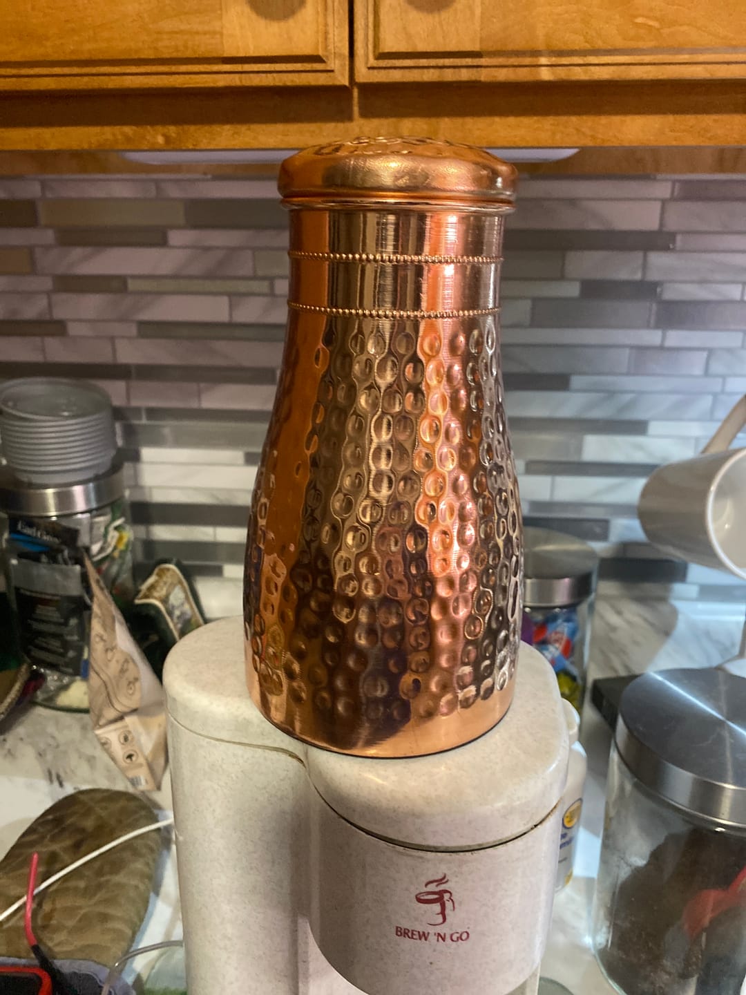 Customer photo review of Himalayan Ayurvedic Bedside Carafe