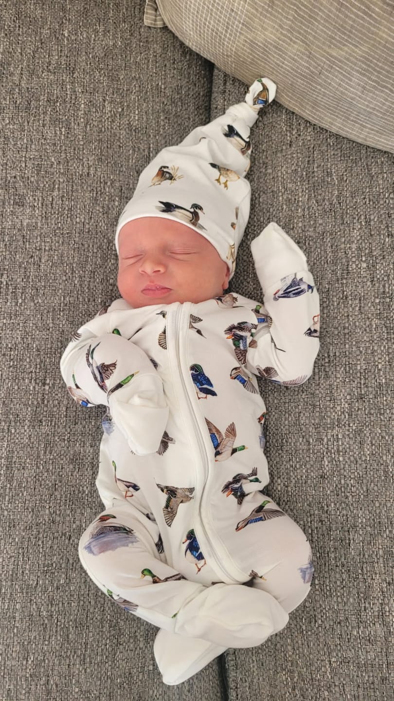 Customer photo review of Lucky Ducks - Convertible Zip Footies