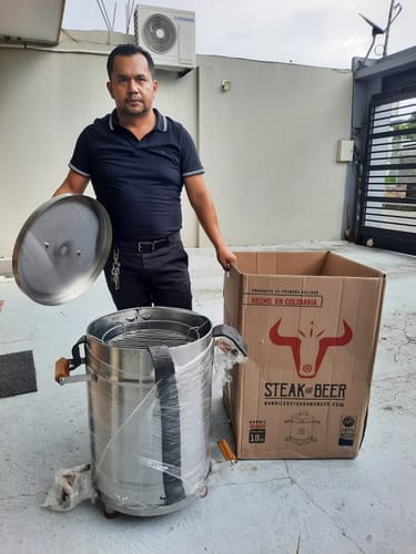 Customer photo review of Barril Asador/Ahumador 360° – Sabor Perfecto