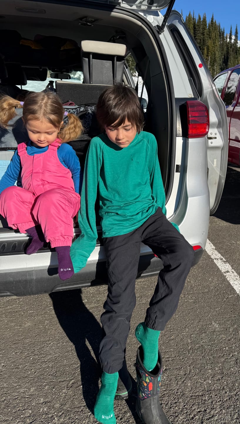 Customer photo review of Merino Wool & Tencel Trail Socks (2 Sets)
