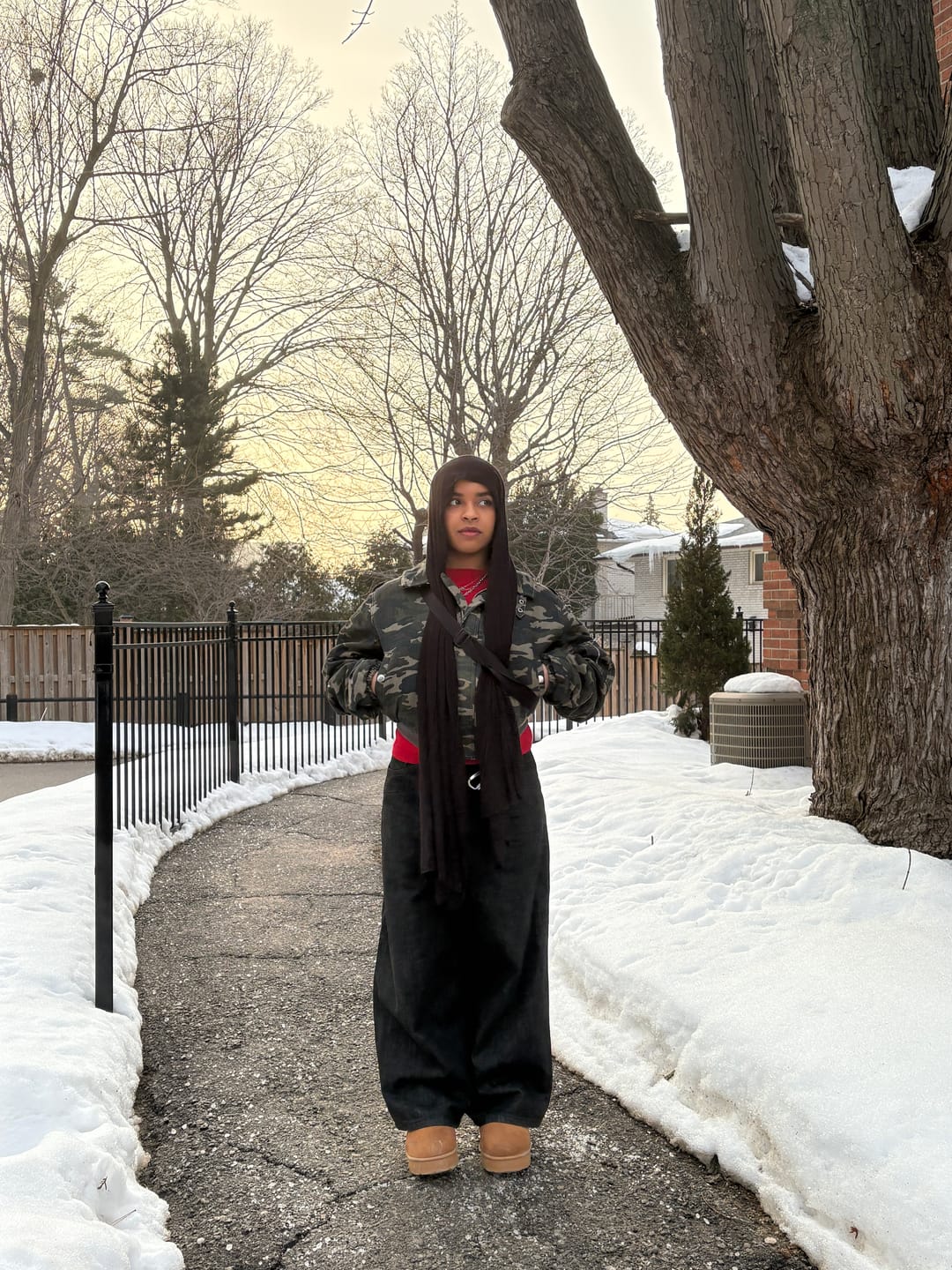 Customer photo review of Raw Baggy Denim Jeans Black