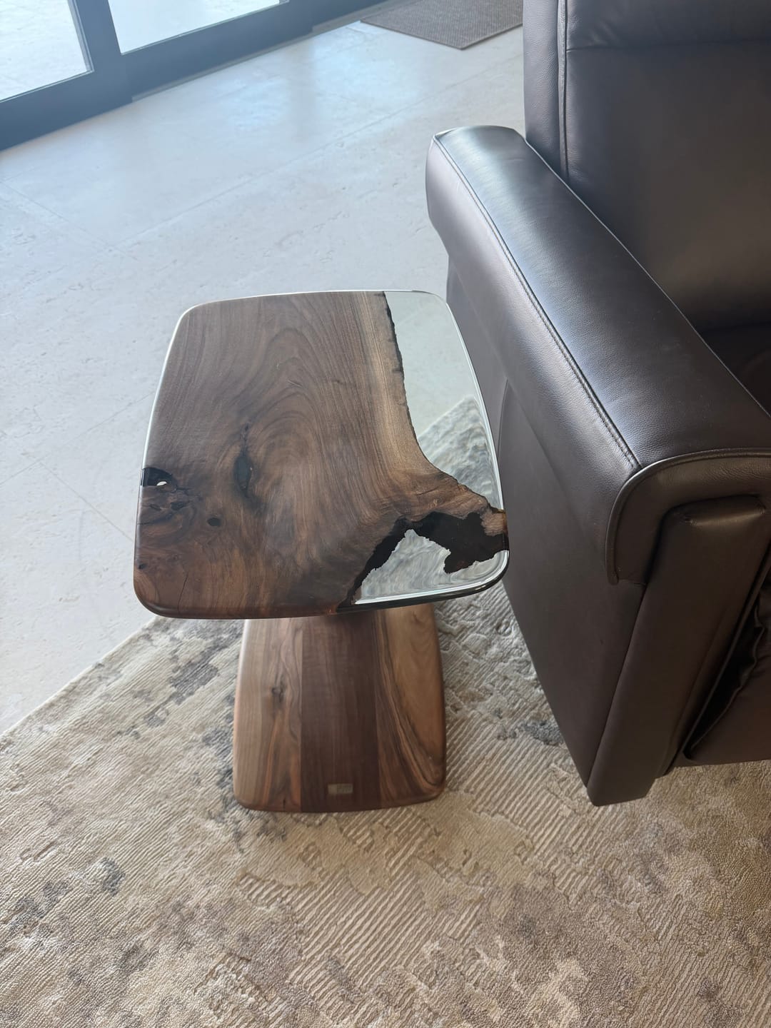 Customer photo review of C-Shaped Luxury Resin End / Side Table - Unique Gift Idea