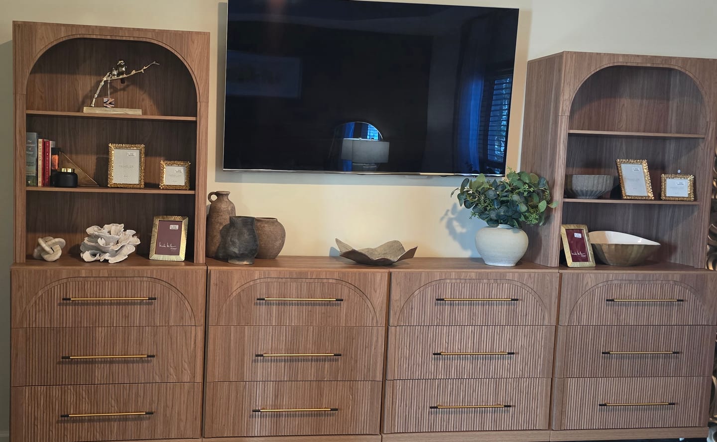 Customer photo review of Jagger Modular Media Wall Unit (6-Piece)