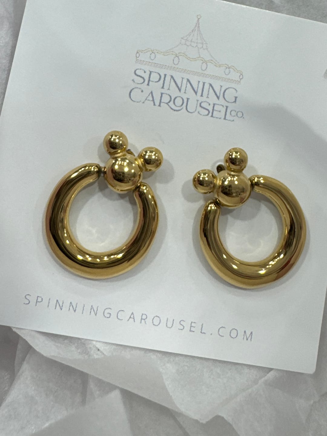 Customer photo review of Leader of the Club Earrings