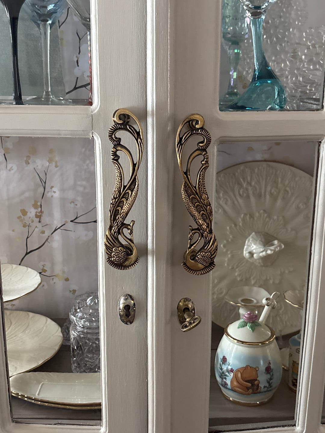 Customer photo review of Brass Peacock Door handle - Antique Brass
