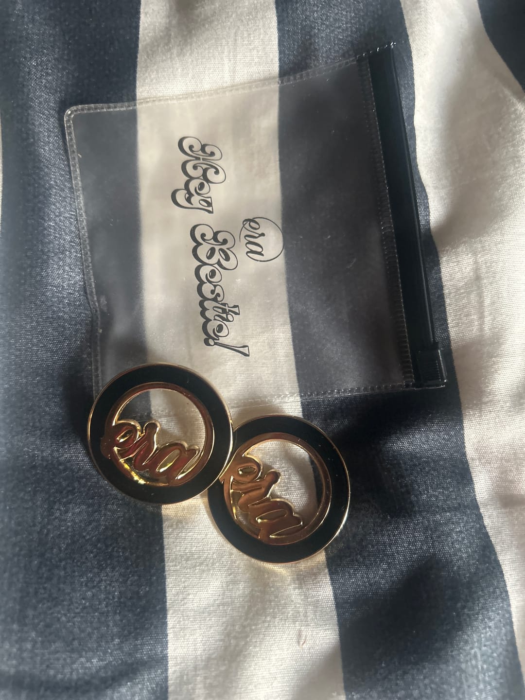 Customer photo review of Gold Diva Earrings