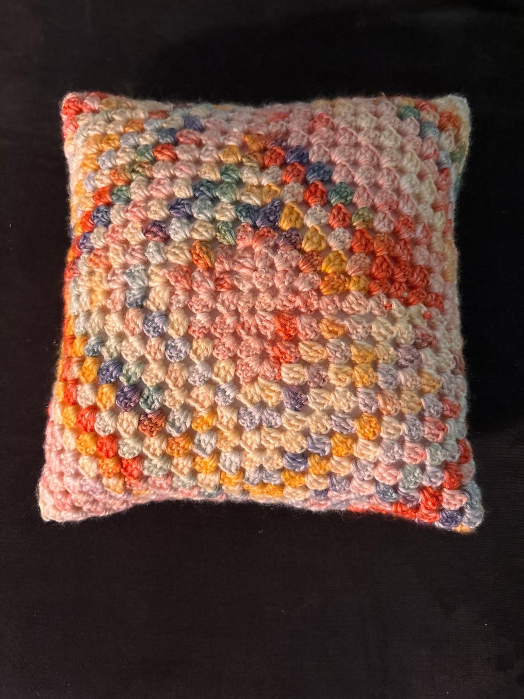 Customer photo review of CrochetPark™ Hearthside Rainbow Blanket Kit