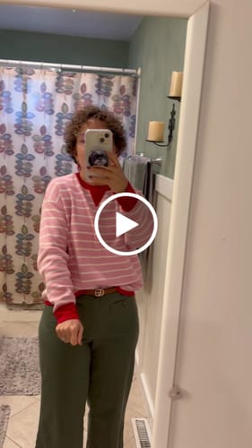 Customer video review of Casual Charm Striped Sweater