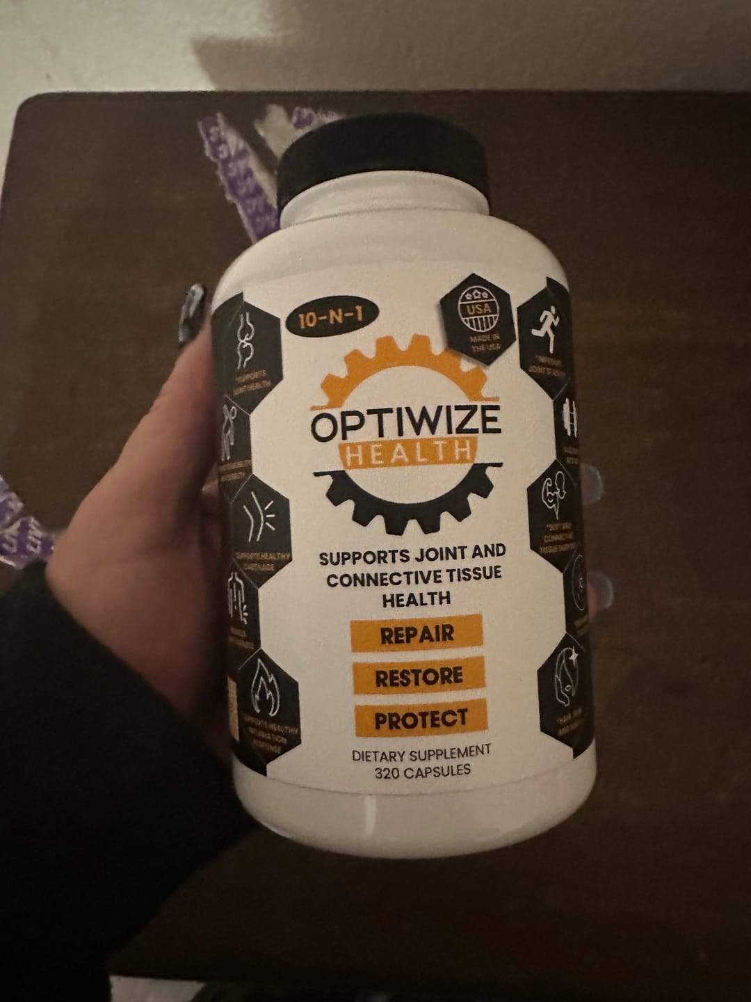 Customer photo review of OptiWize Collagen +Plus Human Supplement for Joint Health