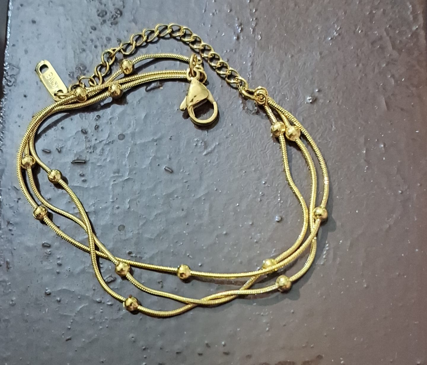 Customer photo review of Beaded Beauty Layered Chain Bracelet