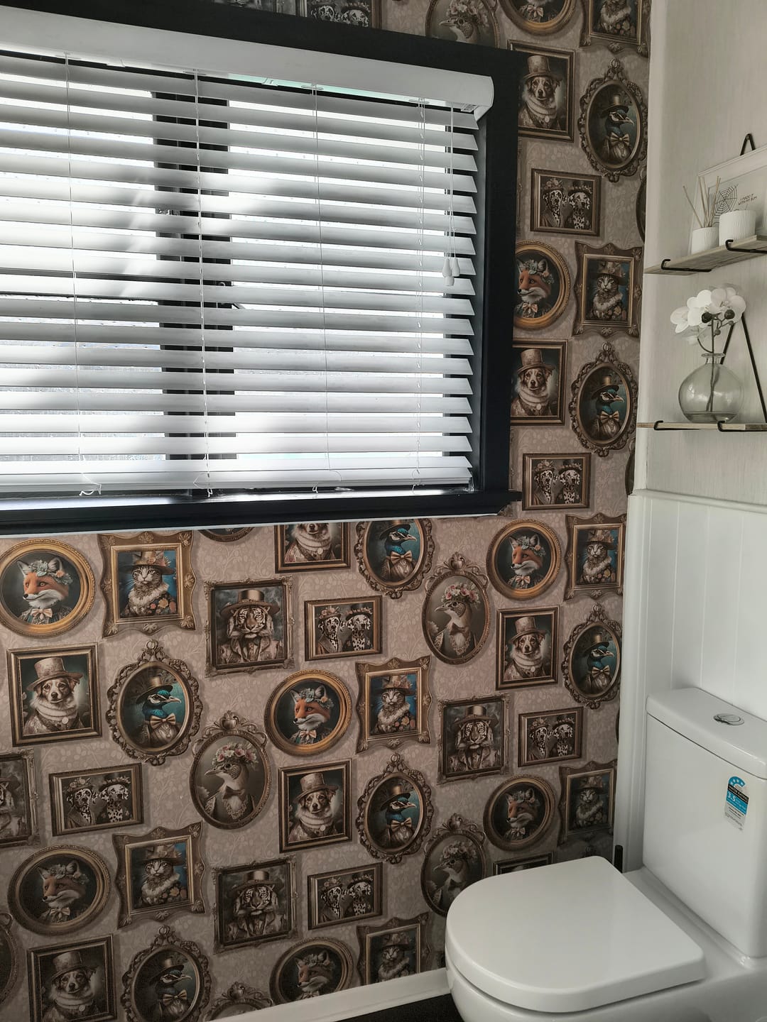 Customer photo review of Regal Beasts - Whimsical Animal Wallpaper - Pink