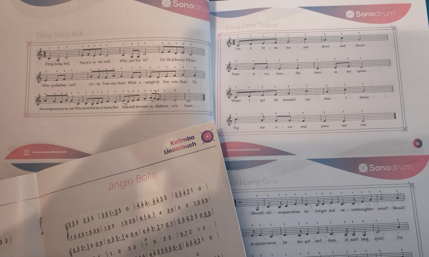 Customer photo review of Kalimba Liederbuch - 21 Tasten - C-Dur - 30 Lieder - PDF zum Download