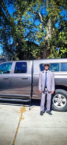 Customer photo review of Ties2you Oxford Blue Tie Floral Woven Silk Mens Necktie Hanky Cufflinks Set