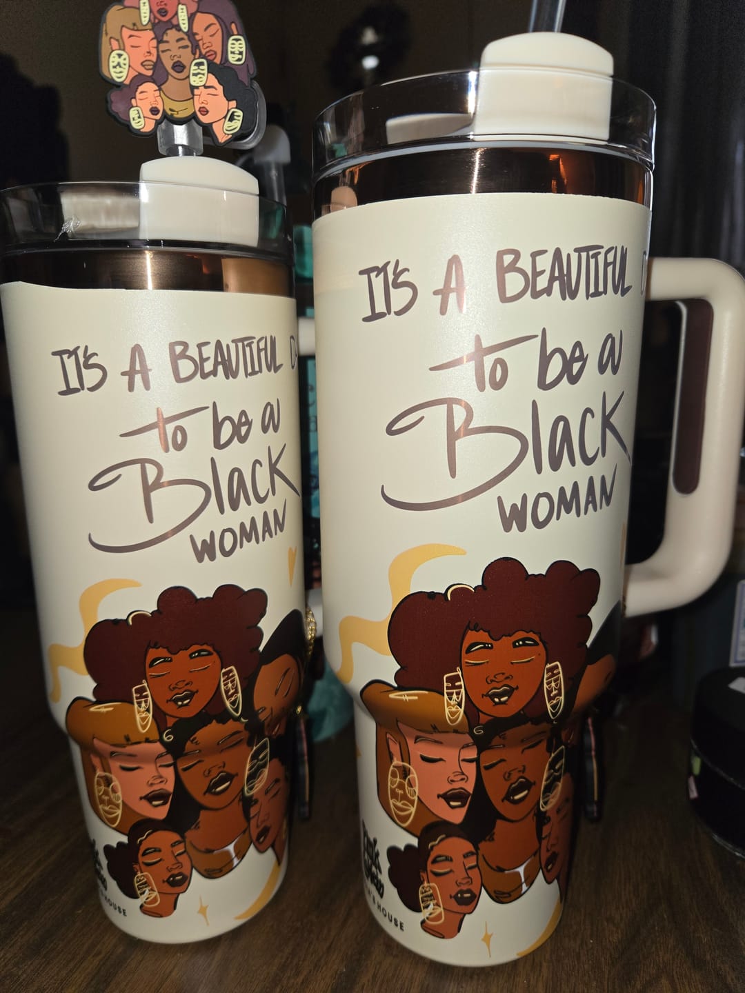 Customer photo review of Limited Edition "Crème Brûlée" Insulated Tumbler – Pinklomein x Cecilia's House Collab
