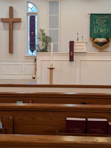 Customer photo review of Plain Paschal Candles