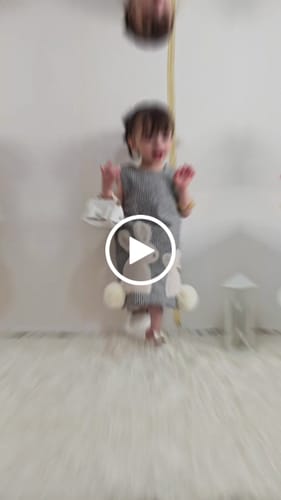 Customer video review of Girls Woolen Vest Dress Baby Thick Warm Plaid Dress