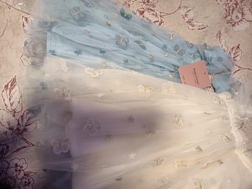 Customer photo review of Toddler Girls Flying Sleeve Dress Children's Birthday Princess Party Embroidered Butterfly Mesh Dress Summer Dress for Baby Girl