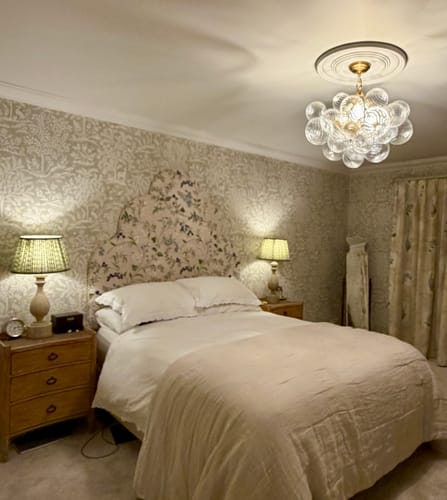 Customer photo review of Modern Cluster Glass Globe Bubble Chandelier