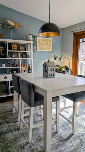 Customer photo review of Industrial 1-Light Hammered Oversized Metal Dome Pendant