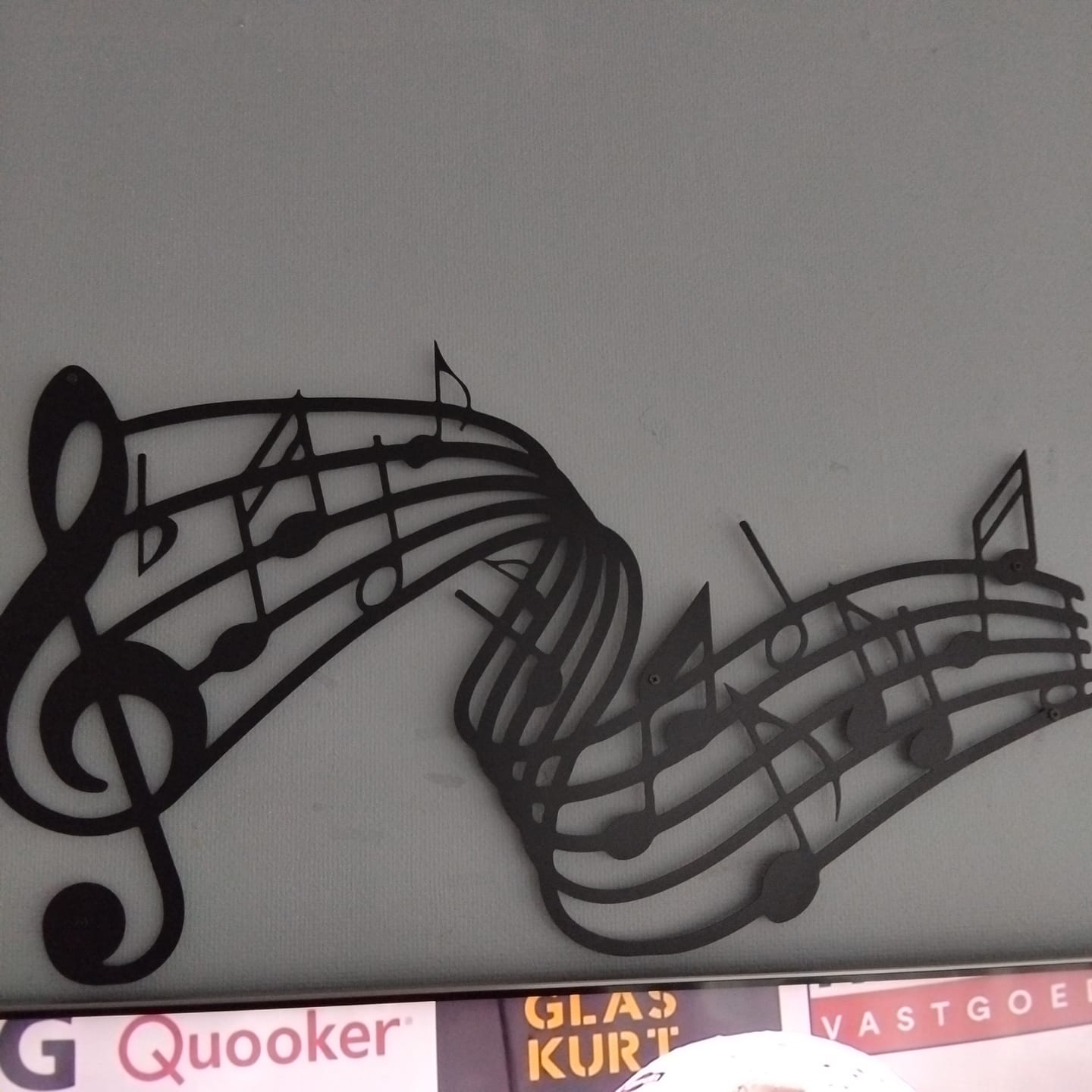 Customer photo review of Décoration Murale en Métal - Notes de musique