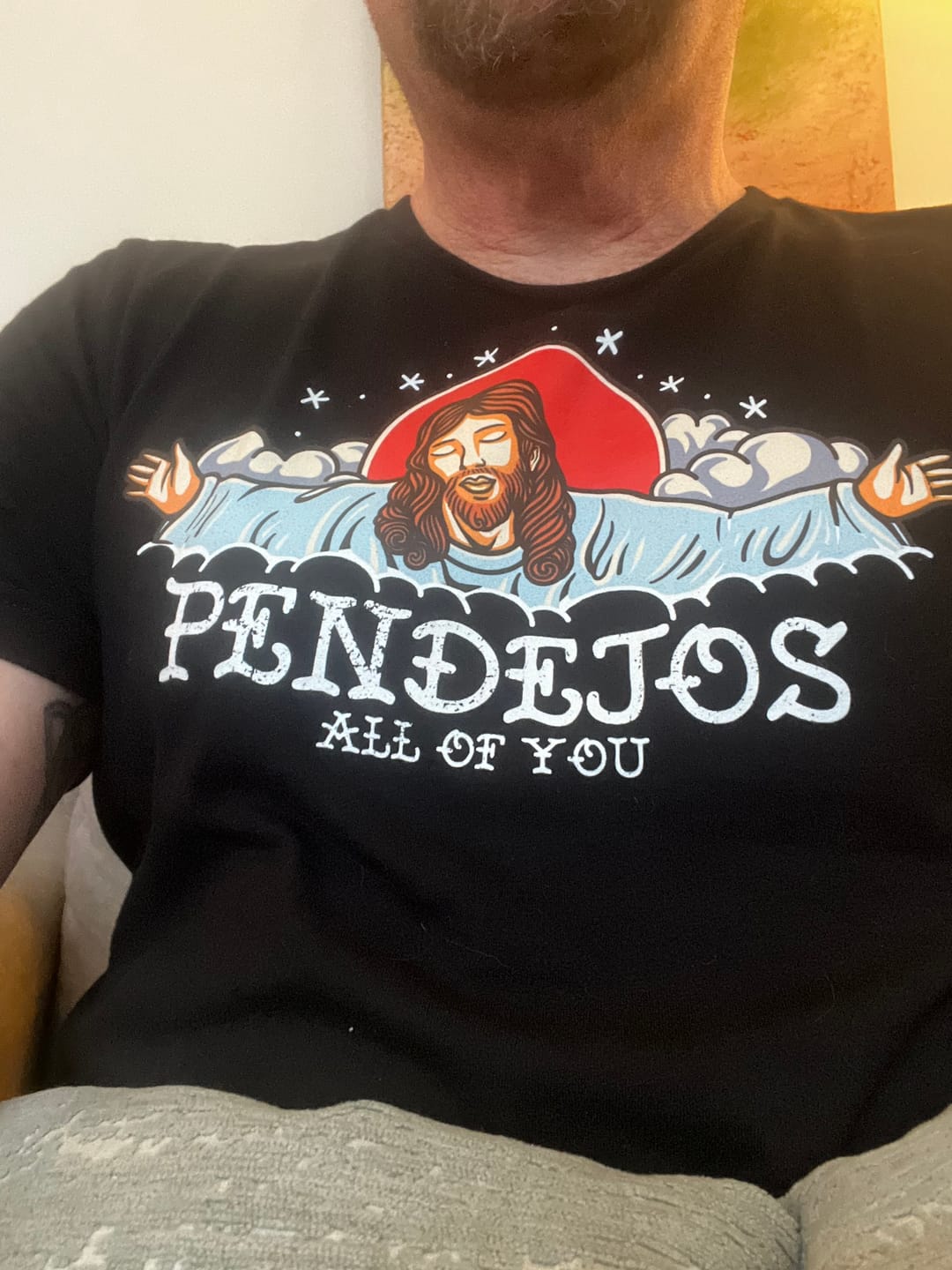 Customer photo review of Pendejos, All Of You Old School OG T-shirt