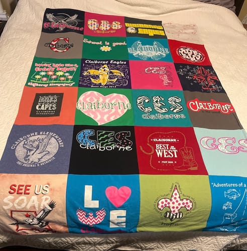 Customer photo review of Classic T-Shirt Blanket