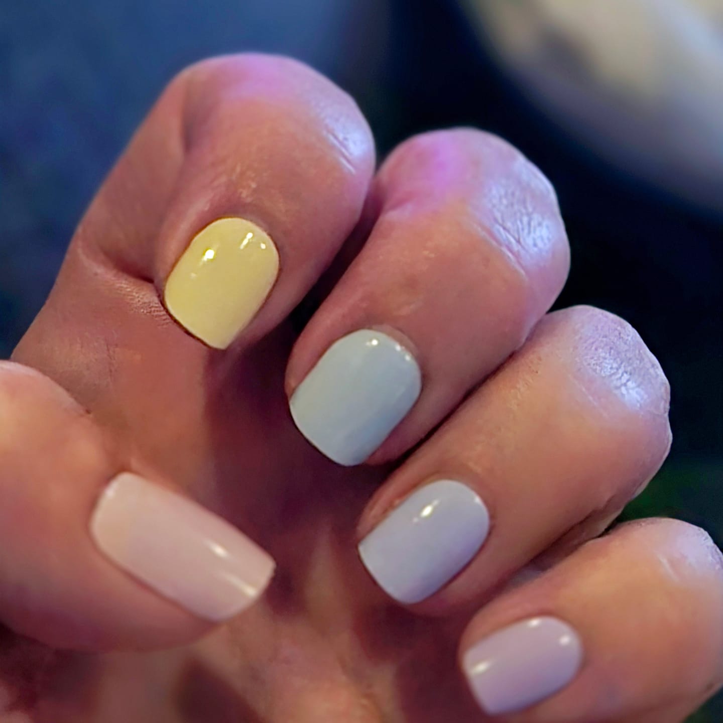 Customer photo review of Pastel Rainbow DIY Semicured Gel Nail Sticker Kit