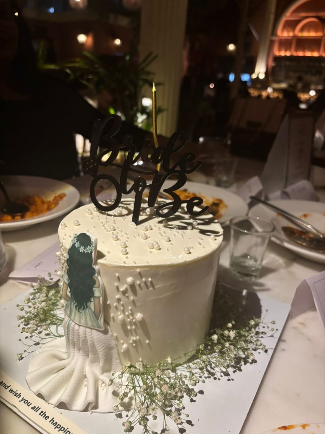 Customer photo review of Blossom Bride to Be Cake