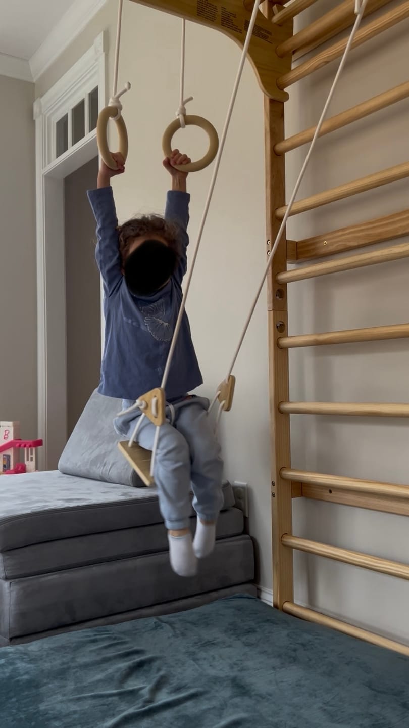 Customer photo review of Betula | Swedish Wall Ladder - 79" Height
