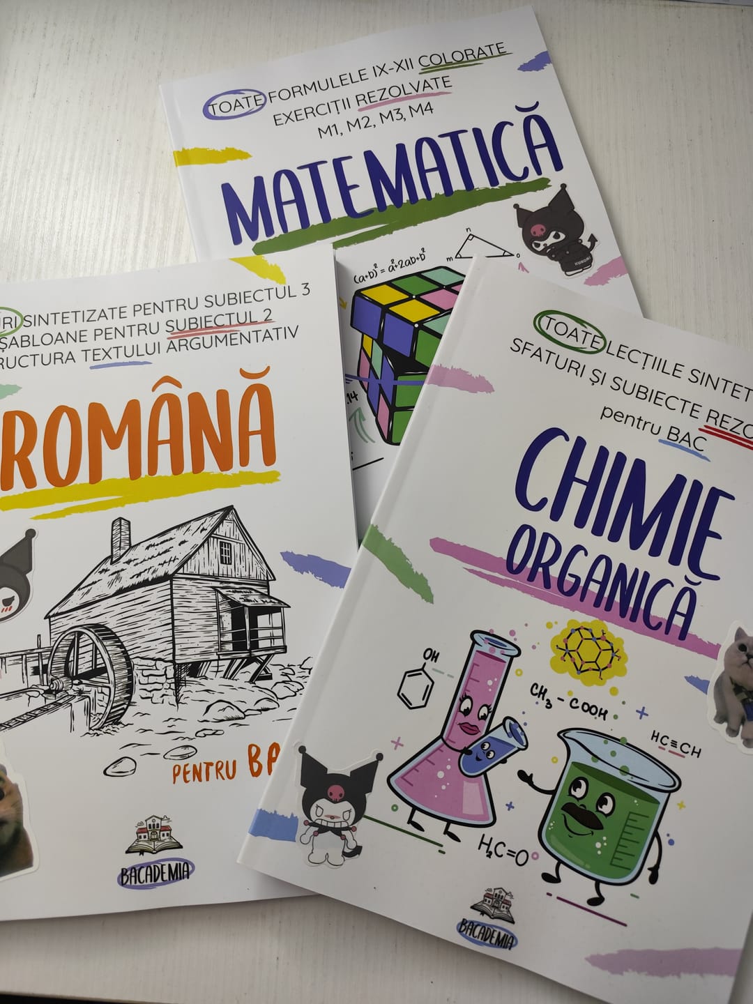 Customer photo review of Pachet Bacalaureat (Română + Matematică + Chimie Organică) Bacademia