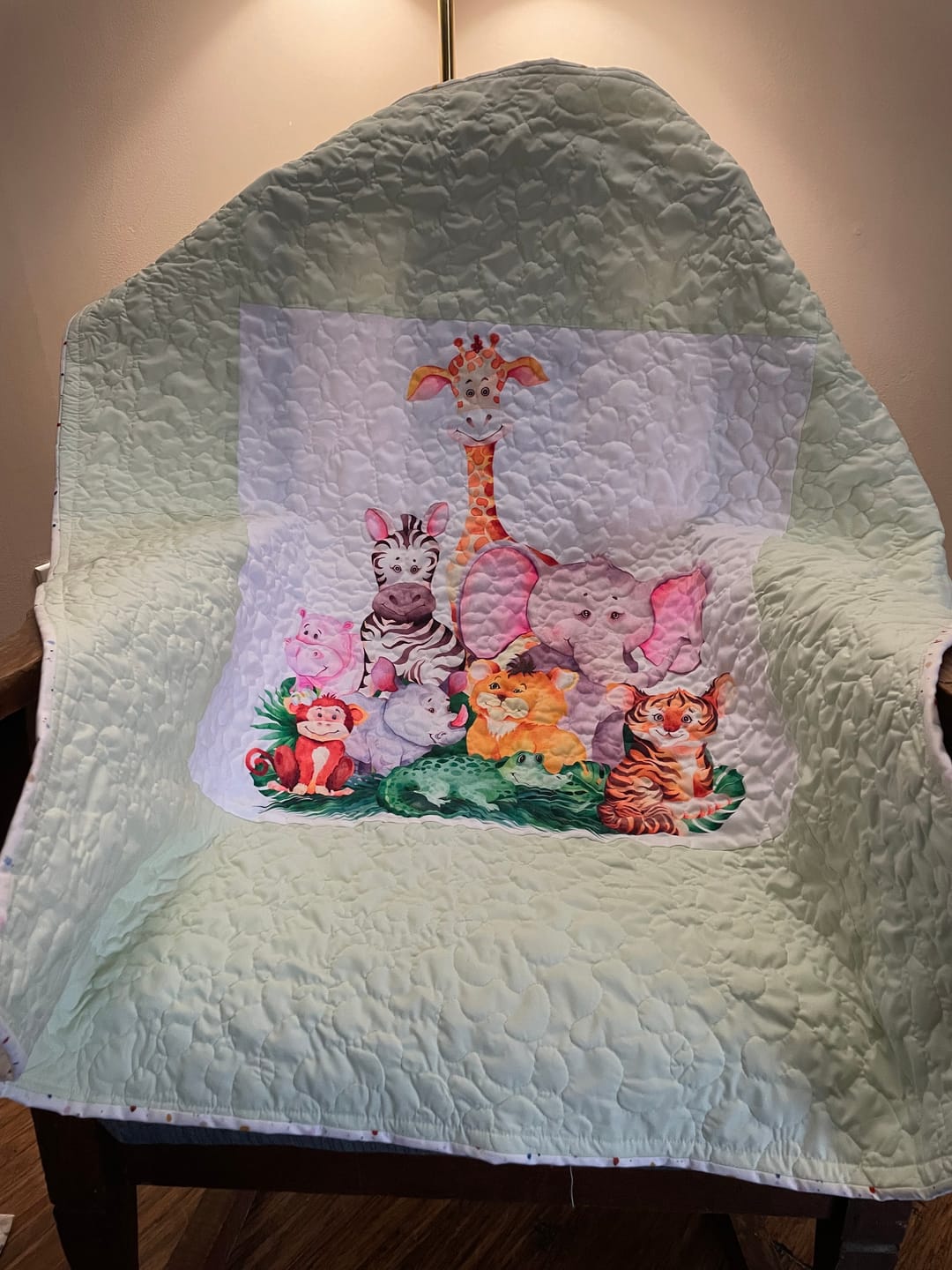 Customer photo review of Cute Safari Animals Fabric Panel - Multi