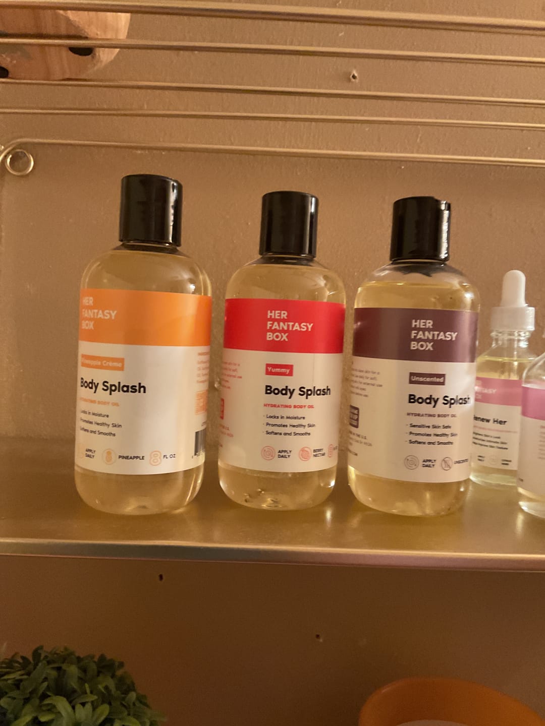 Customer photo review of Body Splash - Skin Smoothing Body Oil (Unscented)